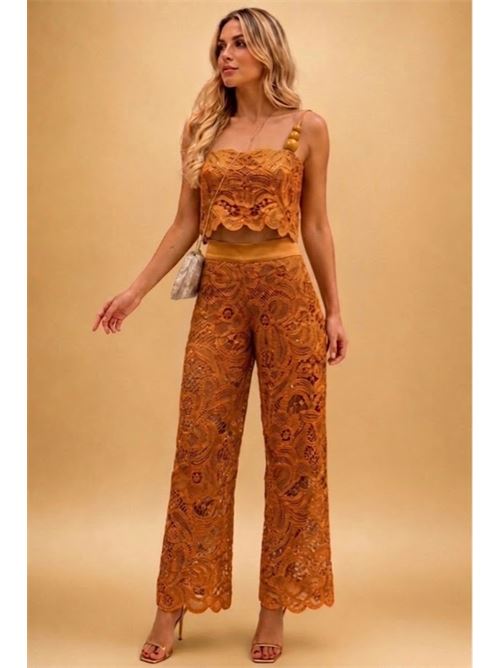 Completo in pizzo twins fantasy | T4948BROWN